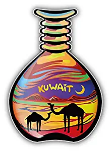 MAGNET Kuwait Colored Sand Art Bottle Vinyl Magnet Bumper Refrigerator Sticker Magnet Flexible Reuseable Magnetic Vinyl 5"