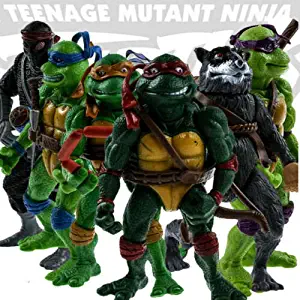 SALM 6 PCS Teenage Mutant Ninja Turtles 2nd Action Figures Classic Collection Toys