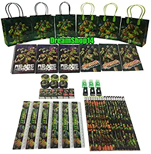 Dreamshop14 Teenage Mutant Ninja Turtles MEDIUM 11" Goody Bag Party Favor Stationery (54pc)