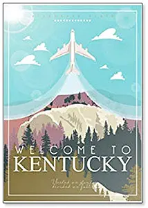 Advertising Illustration Travel to Kentucky, United States Fridge Magnet