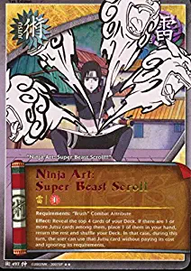 Naruto Card - Ninja Art: Super Beast Scroll 497 - Emerging Alliance - Rare - Foil - 1st Edition