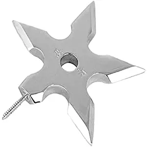 Vaorwne Coat Hooks Ninja Star Shape Stainless Steel Wall Door Hook Clothes Hats Hanger Holder Home Decoration