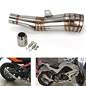 JFG RACING Motorcycle Slip on Exhaust System With Moveable DB Killer For Dirt Bike Street Bike Scooter ATV Racing