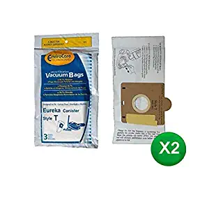 TVP (2) EnviroCare Replacement Vacuum Bags for Eureka Style T Canisters (6 Bags)