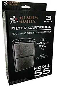 Aquarium Masters Replacement Aquarium Carbon Filter Cartridge for Whisper Power Filter 20i, 40i, C 20, 30, 40, 60 & The Old Top Fin Power Filter 20, 30, 40, 60, Model 55!