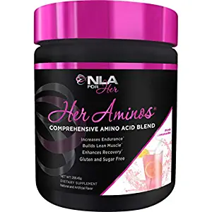 NLA for Her - Her Aminos - Comprehensive Amino Acid Blend - Supports Increased Endurance, Building Lean Muscle, Enhanced Recovery - Pink Lemonade - 254 Grams