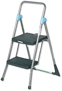 Commercial 2-Step Folding Stool, 300lb Cap, 20 1/2w x 24 3/4d x 39 1/2h, Gray, Sold as 1 Each, 5PACK , Total 5 Each