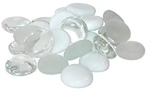 BestNest Panacea 70703 Decorative Glass Gems, Glacier White, 10.5 lbs.