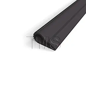 Adhesive Weatherstrip, .5" Wide High Quality Silicone Teardrop (20' Roll, Black)