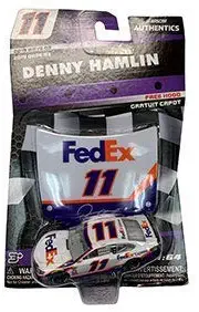 NASCAR 2019 Wave 3 Denny Hamlin #11 2019 Authentics FedEx 1/64 Scale Diecast with Bonus Matching Hood