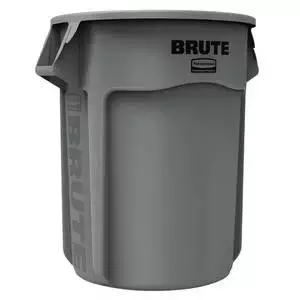 55 Gallon Rubbermaid Brute Round Trash Can, Gray