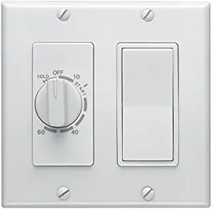Broan 63W 60-Minute Time Control with 1-Rocker Switch, White
