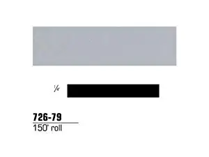 3M (72679) Striping Tape 72679, Pale Gray, 1/4 in x 150 ft [You are purchasing the Min order quantity which is 1 ROLL]