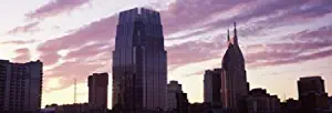 Posterazzi Pinnacle at Symphony Place and BellSouth Building at Sunset Nashville Tennessee USA 2013 Poster Print, (36 x 13), Varies