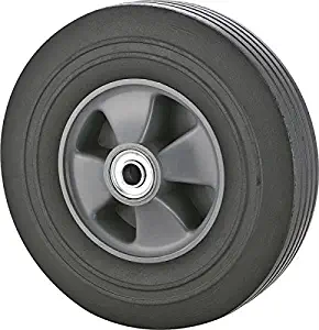 Rocky Mountain Goods Solid Rubber Hand Truck Wheel 10"- 5/8” axle Size - Flat Free Solid Rubber Replacement tire for Hand Truck, cart, Power Washer, Dolly, Compressor - 660 lbs. Load (10")