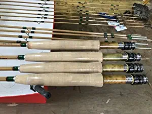 Bamboo flyrod 6'6" #3,3 Piece 2 Tips,Engraved reelseat with Agate Stripper Guide.