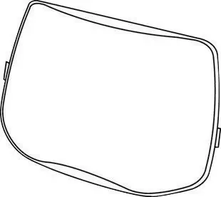 3M Speedglas 6" X 3 7/8" L Series Polycarbonate Outside Cover Plate For 9100 Series Helmet (10 Packs)