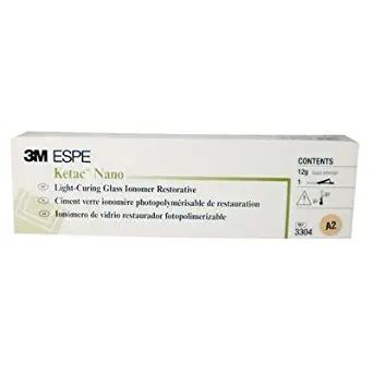 3M ESPE 3304A2 Ketac Nano Light-Curing Glass Ionomer Restorative Clicker Refill, 1-12 g, A2 Shade