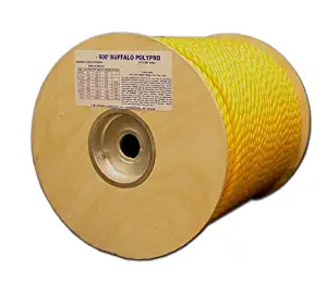 T.W Evans Cordage 80-007 1/4-Inch by 300-Feet Buffalo Twisted Polypro Rope, Yellow