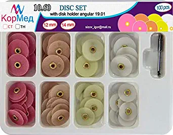 Dental Finishing Polishing Discs Universal Kit 100 pcs + Mandrel