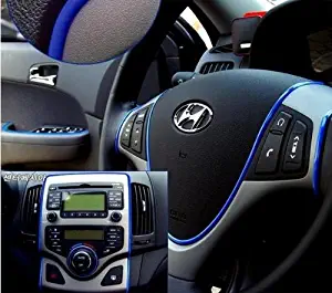 Jackey Awesome Brand New 3D DIY Automobile Car motor Interior Exterior Decoration Moulding Trim Strip line Sticker Blue