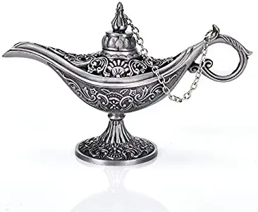 Glass Teapot With Candle - Home Decor Incense Burners Antique Style Fairy Tale Magic Lamps Tea Pot Genie Lamp Vintage Retro - Digital Incense Metal Incense Burner Burner Burner Warmer Coil