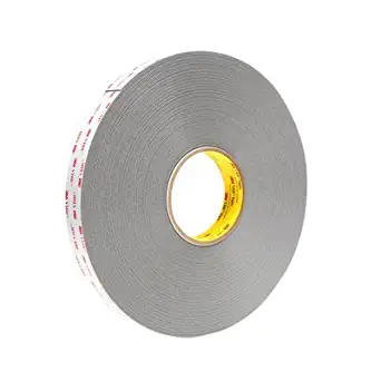 3M RP25 VHB Acrylic Foam Double Sided Tape, Grey, 25 Mils Thick, 1''X36YD (Pack of 1)