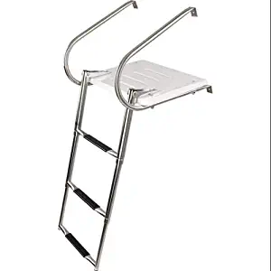 Fiberglass Swim Platform Stainless Ladder with telescoping 2 Handrails Marine Boat