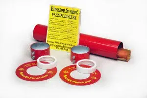 Unique Fire Stop Products- SF-1 Smooth Firestop Sleeve- UL Classified for up to 2 hours- 1” diameter