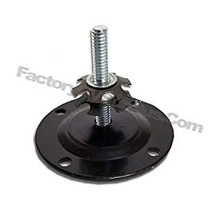 ToughGrade Round Black Pad with Bolt and Insert Nut