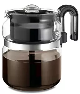 CAFÉ BREW COLLECTION 8 Cup Glass Stovetop Percolator by Medelco