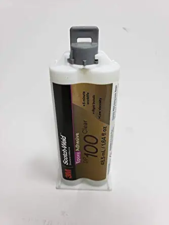 3M Scotch-Weld DP100 Clear Epoxy 48.5 mL(1.64 oz) 12 Pack, New Cartridge Design