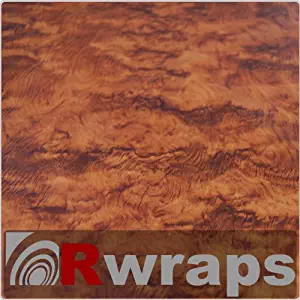 Burlwood (Honey) Wood Grain Film Vinyl Sheet Roll Wrap - 48" Burlwood (Honey)