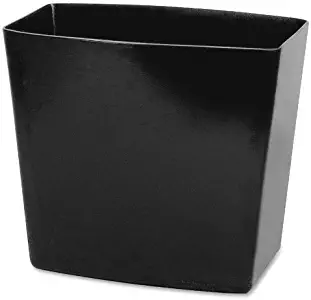 Officemate 2200 Series Executive Waste Basket, 20 Quart Capacity, 13.625 x 8.5 x 12.75 Inches, Black (22262)