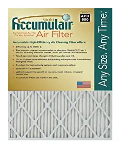 Accumulair Gold 11.5x11.5x1 (Actual Size) MERV 8 Air Filter/Furnace Filter (2 Pack)