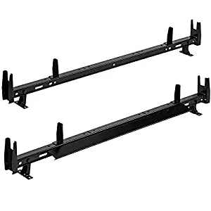 Spec-D Tuning NV200 2-Bar Van Roof Ladder Rack Cross Bars Steel Cargo Carrier Black