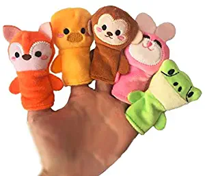 Rubyshop 10Pcs Finger Puppets Soft Cloth Animal Doll Hand Toys Plush Toys for Baby Kid Children Christmas Gift by