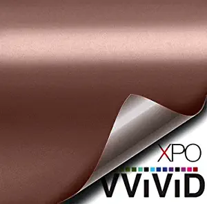 VViViD+ Satin Rose Gold Conform Chrome Vinyl Wrap Roll (1/2ft x 5ft)