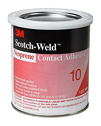 3M 20272 Neoprene Contact Adhesive 10 Light Yellow, 1 qt