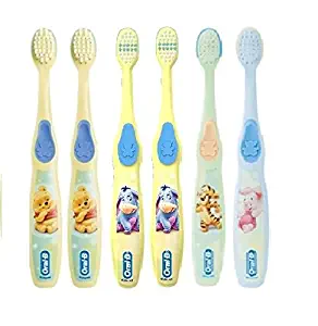 Oral-B Baby/Infant & Toddler Toothbrush, pro-Health Kids Stages for Little Children Ages 4-24 Months Old, (Pack of 6) – Assorted Characters