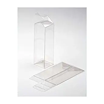 ClearBags 2” x 2” x 6” Clear Holiday Gift Boxes | Clear PET Plastic Boxes for Christmas Weddings Parties | Party Favor Boxes for Ornaments Gifts Candy Cookies | Food Safe PLB137A | 25 Boxes
