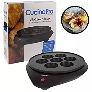 Doughnut Maker & Ebelskiver Pan Baker- Electric Cooker for Donut Holes and Cake Pops with Non-stick Surface