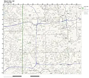 ZIP Code Wall Map of West Allis, WI ZIP Code Map Laminated