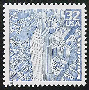 Empire State Building, USA -Handmade Framed Postage Stamp Art 9810