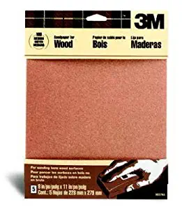 3M 9040 5-Pack 9 x 11-Inch Assorted Garnet Sandpaper