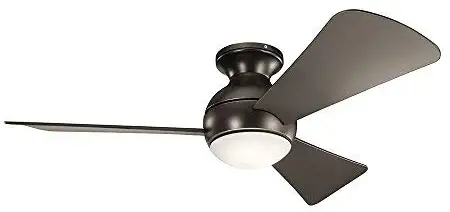 Kichler 330151OZ Sola-44 Ceiling Fan with Light Kit, Brown Blade Finish, 44 Inch, Old Bronze