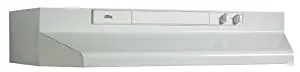 Broan 463011 Convertible Range Hood Insert with Light, Exhaust Fan for Under Cabinet, White, 220 CFM, 30"