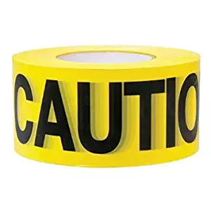 Premium Yellow Caution Tape • 3 inch x 1000 feet • Bright Yellow w/ Bold Black Text • 3" wide for Maximum Readability • Strongest & Thickest Tape • For Danger/Hazardous areas