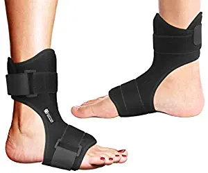 Copper Compression Plantar Fasciitis Night Splint - Drop Foot Brace and Dorsal Planter Fasciitis Night Splint for Right or Left Foot. Night Splints Support Sleep, Recovery, Tendonitis, Arthritis