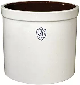 Ohio Stoneware 02436 2 gallon Bristol Crock, Small, White